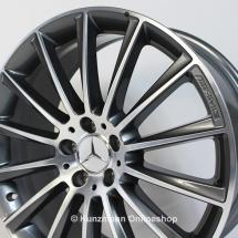 AMG multi-spoke rim set 20 inch titanium grey E-Class W213 genuine Mercedes-Benz | A21340122/2300-7X21