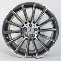 AMG multi-spoke rim set 20 inch titanium grey E-Class W213 genuine Mercedes-Benz | A21340122/2300-7X21