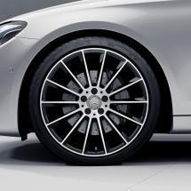 AMG multi-spoke rim set 20 inch black shiny E-Class W213 genuine Mercedes-Benz | A21340122/2300-7X23