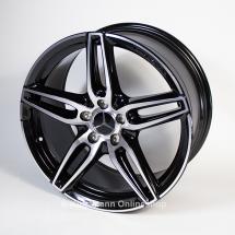 AMG 5-double-spoke rim set 19 inch black E-Class W213 genuine Mercedes-Benz | A21340120/2100-7X23