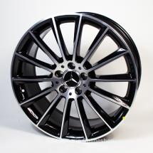 AMG multi-spoke rim set 20 inch black shiny E-Class W213 genuine Mercedes-Benz | A21340122/2300-7X23