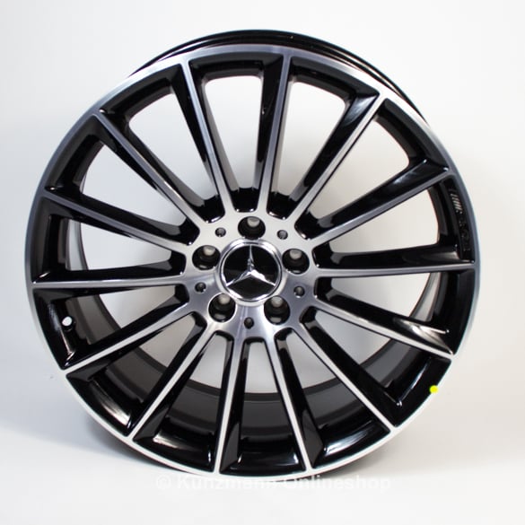 AMG multi-spoke rim set 20 inch black shiny E-Class W213 genuine Mercedes-Benz | A21340122/2300-7X23