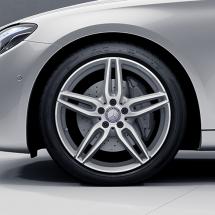 E43 AMG 5-double-spoke rim set 19 inch titanium grey E-Class W213 original Mercedes-Benz | A21340138/2100-7X21