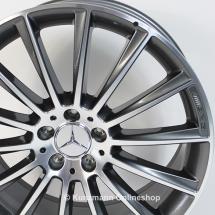 E43 AMG multi-spoke rim set 20 inch titanium grey E-Class W213 original Mercedes-Benz | A21340139/2300-7X21
