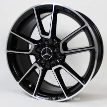 20-inch AMG alloy-wheel-set Mercedes-Benz E-Class W213 5-twin-spoke schwarz | A2134012400/2500-7X23