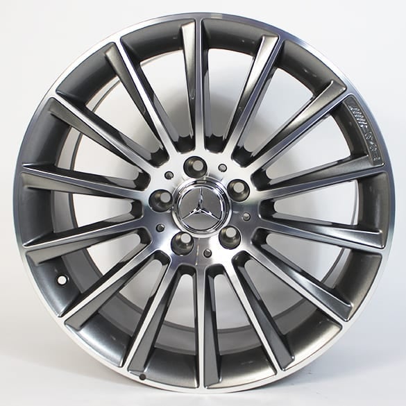 E43 AMG multi-spoke rim set 20 inch titanium grey E-Class W213 original Mercedes-Benz | A21340139/2300-7X21