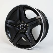 AMG 20-inch alloy wheel set | G-Class W463 | 5-twin-spoke design from the G63 / G65 AMG | black matt | B66031558-Satz