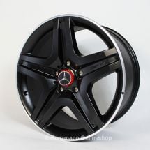 AMG 20-inch alloy wheel set | G-Class W463 | 5-twin-spoke design from the G63 / G65 AMG | black matt | B66031558-Satz