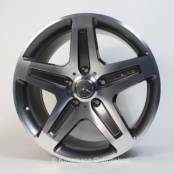 G 55 AMG 19-inch alloy wheel set | G-Class W463 | 5-spoke wheel | titanium gray | B66031282-AMG