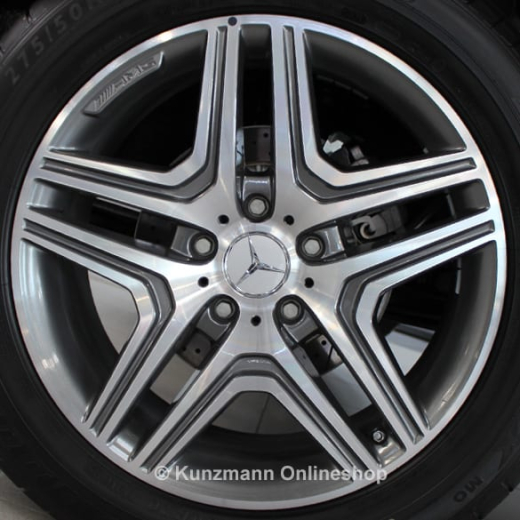 AMG light-alloy wheels | 5-spoke design for the G63 / G65 AMG | Mercedes-Benz G-Class W463 | 20 inch | B66031528-Satz