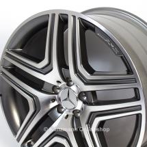 AMG 21-inch wheels set 5-twin-spoke design GL-Class X166 himalaya grey | A16640114007X21-Satz