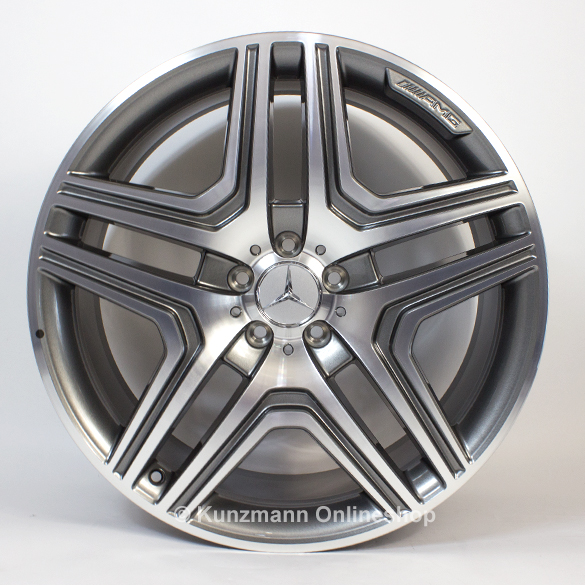 AMG 21-inch wheels set 5-twin-spoke design GL-Class X166 himalaya grey | A16640114007X21-Satz