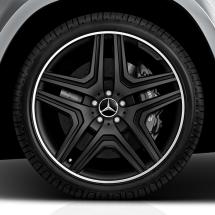 AMG 21-inch wheels set 5-twin-spoke design GL-Class X166 black mat | A16640114007X71-Satz