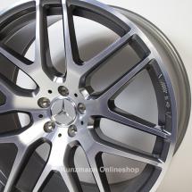 AMG 21-inch wheels set cross-spoke GLS-Class X166 titan grey | A16640128007X21-Satz