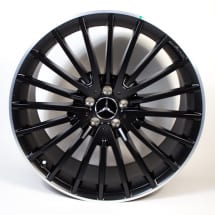 AMG 22 inch rims set GLS X166 black / polished genuine Mercedes-Benz | A16640133007X71-Satz