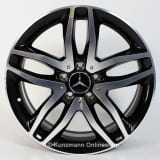 18 inch alloy rims set GLA X156 black / polished genuine Mercedes-Benz