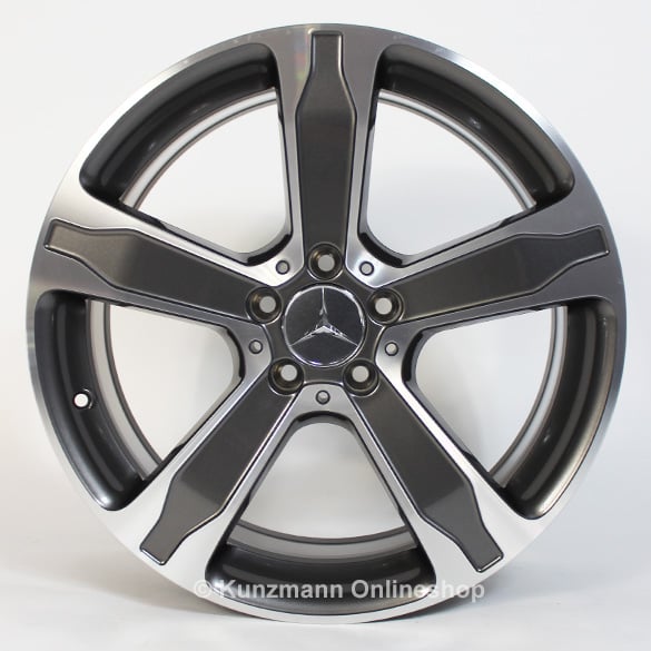 19 inch alloy rims set GLA X156 | tremolit grey genuine Mercedes-Benz
