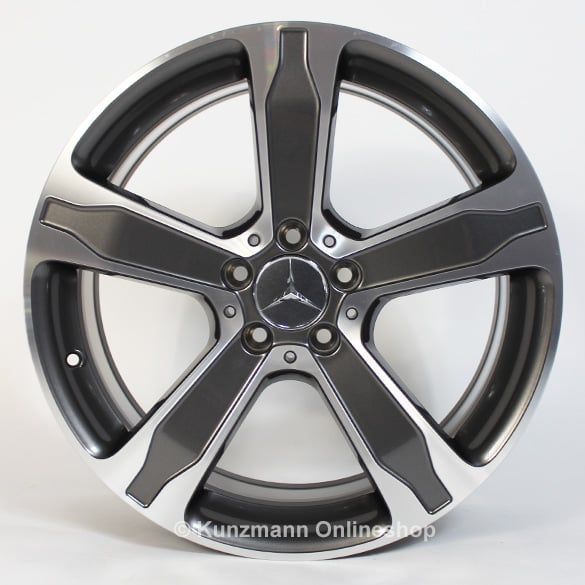 5 spoke rim set | 19 inch | GLA X156 | Genuine Mercedes-Benz | tremolite grey | A15640103007X44-GLA