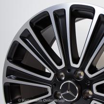 20 inch wheel set 10-spoke matt black GLE W166 Original Mercedes-Benz | A16640116007X36-Satz