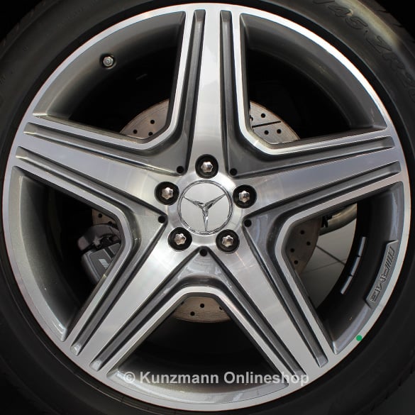 63 AMG 20-inch rim set M-Class GLE W166 5-spokes grey Original Mercedes-Benz