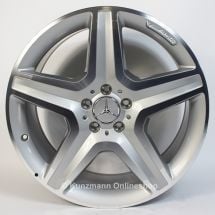 AMG 20-inch light-alloy wheel set | M-Class W166 | 5-spoke wheel | silver | A16640120027X25-B