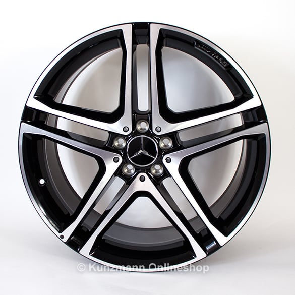 AMG 21-inch light-alloy wheel set | M-Class W166 | 5-twin-spoke wheel | black | A16640124027X23-B