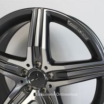 AMG 5-spoke rim set | 20 inch | S-Class W222 | Genuine Mercedes-Benz | titanium grey | A2224011200/1300-7X21