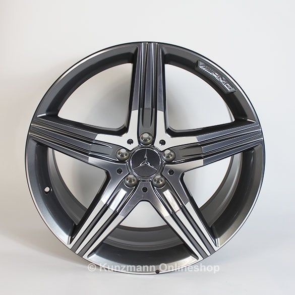 AMG 5-spoke rim set 20 inch S-Class W222 Genuine Mercedes-Benz titanium grey