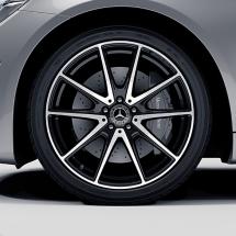 AMG 20-inch alloy wheel set S-Class W222 5-twin-spoke original Mercedes-Benz black | A2224014000/4100-7X23