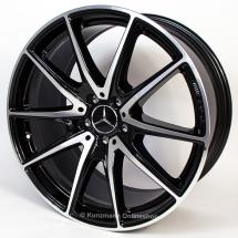 AMG 20-inch alloy wheel set S-Class W222 5-twin-spoke original Mercedes-Benz black | A2224014000/4100-7X23