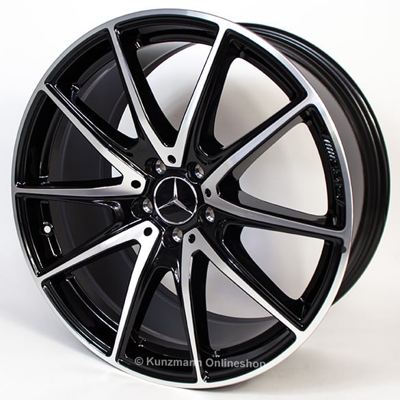 20 inch AMG wheel set 5-doube-spokes black S-Class W222 original Mercedes-Benz