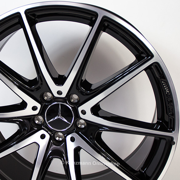AMG 20-inch alloy wheel set S-Class W222 5-twin-spoke original Mercedes-Benz black | A2224014000/4100-7X23