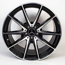 AMG 20-inch alloy wheel set S-Class W222 5-twin-spoke original Mercedes-Benz black | A2224014000/4100-7X23