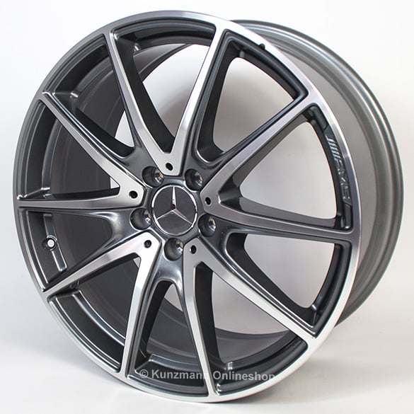 20 inch AMG wheel set 5-doube-spokes grey S-Class W222 original Mercedes-Benz