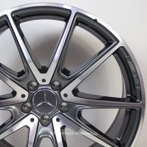 AMG 5-twin-spoke 20-inch rims S-Class W222 original Mercedes-Benz grey | A2224014000/4100-7X21