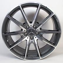 AMG 5-twin-spoke 20-inch rims S-Class W222 original Mercedes-Benz grey | A2224014000/4100-7X21