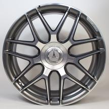 AMG 20 inch forged rimset S-Class W222 cross-spoke grey original Mercedes-Benz | A2224014200/4300-7X21-W222