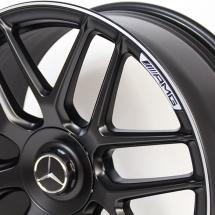 AMG 20 inch forged rimset S-Class W222 cross-spoke black original Mercedes-Benz | A2224014200/4300-7X71-W222