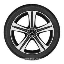 19 inch rim-set 5-twin-spoke wheel black SL R231 genuine Mercedes-Benz | A23140114007X23/15007X23-Satz