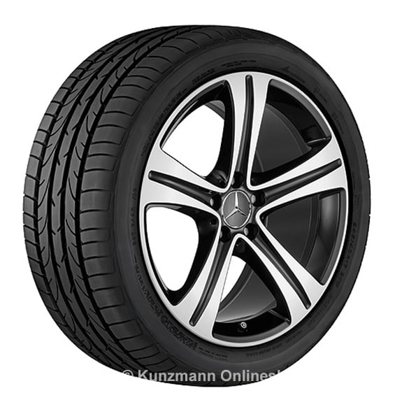 19 inch rim-set 5-twin-spoke wheel black SL R231 genuine Mercedes-Benz | A23140114007X23/15007X23-Satz