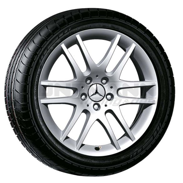 6-twin-spoke rims set | 18 inch | SLK R171 | Genuine Mercedes-Benz | silver | 