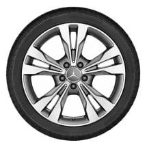 18 inch wheel set | 5-twin-spoke wheel | Mercedes-Benz V-Class | tremolite-gray | A44740144007X44-Satz