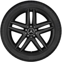 19 inch wheel set 5-twin-spoke wheel Mercedes-Benz V-Class black matt | A44740145007X35-Satz