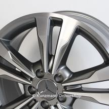 18 inch wheel set | 5-twin-spoke wheel | Mercedes-Benz V-Class | tremolite-gray | A44740144007X44-Satz