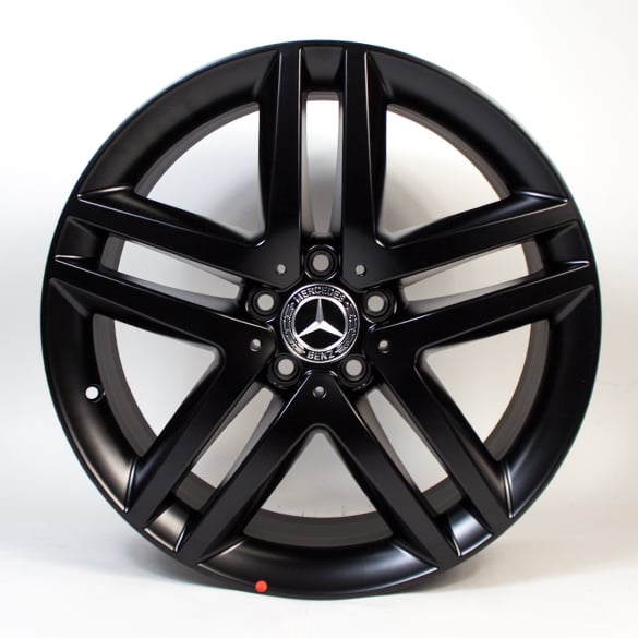 19 inch wheel set 5-twin-spoke V-Class BR447 black matt genuine Mercedes-Benz