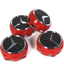 AMG center caps | central locking design | Edition One | red / black | A00040009003594-Satz