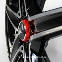 AMG center caps | central locking design | Edition One | red / black | A00040009003594-Satz