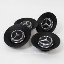 AMG hub caps cover forged wheel tblack matt original Mercedes-Benz | A00040011009283-Satz