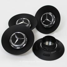 AMG hub caps cover forged wheel tblack matt original Mercedes-Benz | A00040011009283-Satz