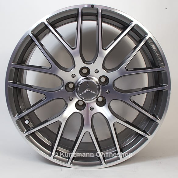 AMG 19 inch rim set A-Class W176 cross spoke design A45 AMG titanium gray | A17640109007X21-AMG-19-W176